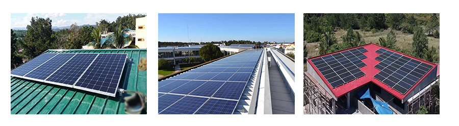 Trường hợp hệ thống kẹp năng lượng mặt trời trên mái thiếc