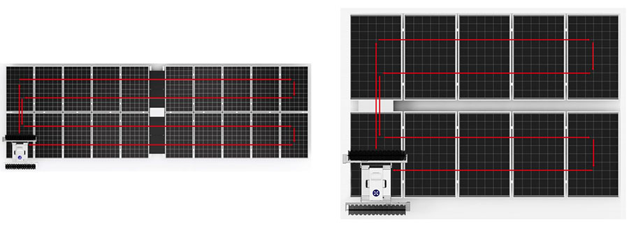 robot làm sạch bảng điều khiển năng lượng mặt trời cho ngành công nghiệp năng lượng mặt trời
